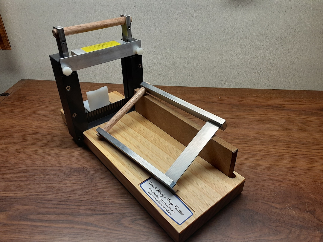 Uncle Andy's Soap Cutter WIDE Wavy and Straight Blade Soap Loaf Cutter