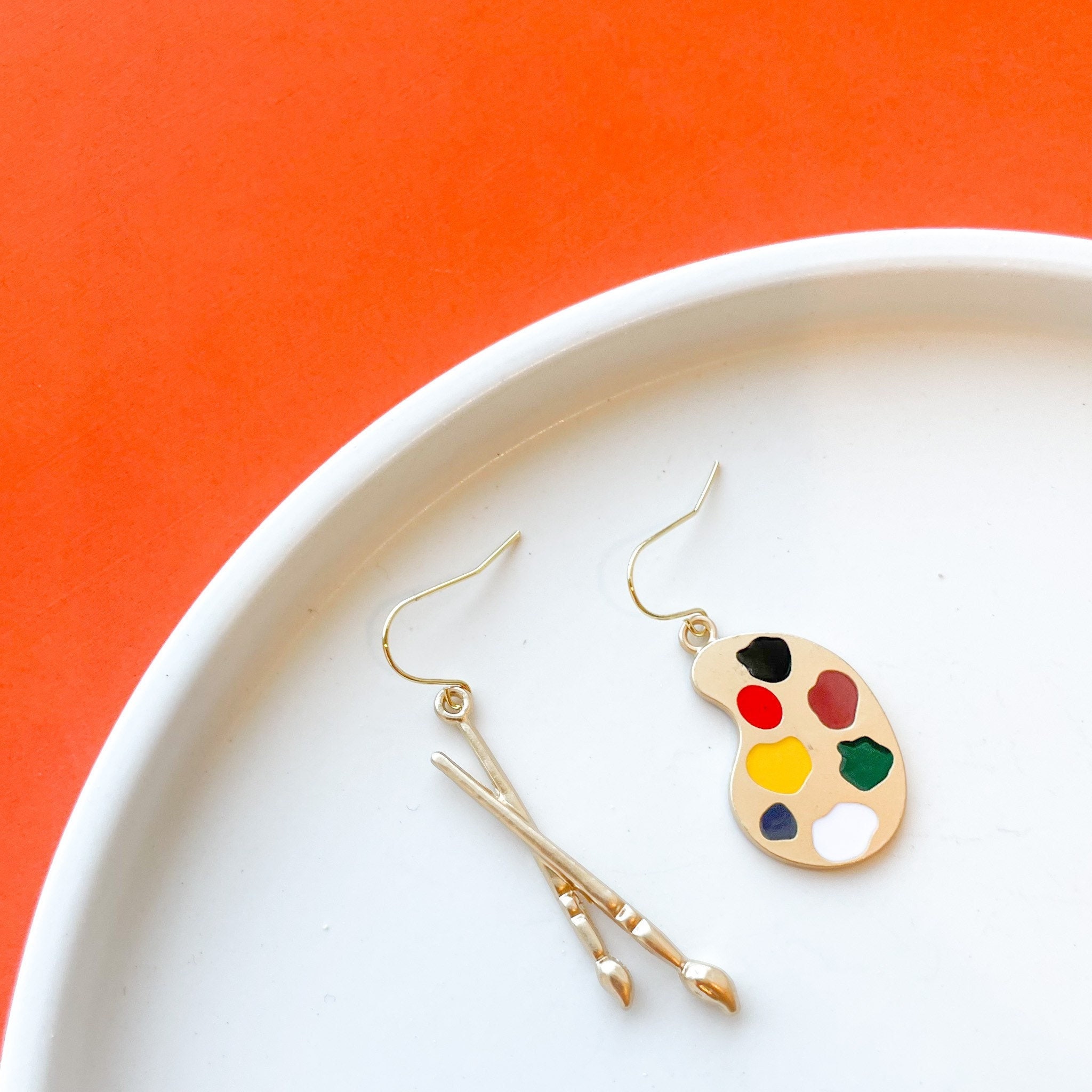 Earrings - Painters Palette Primary Colors