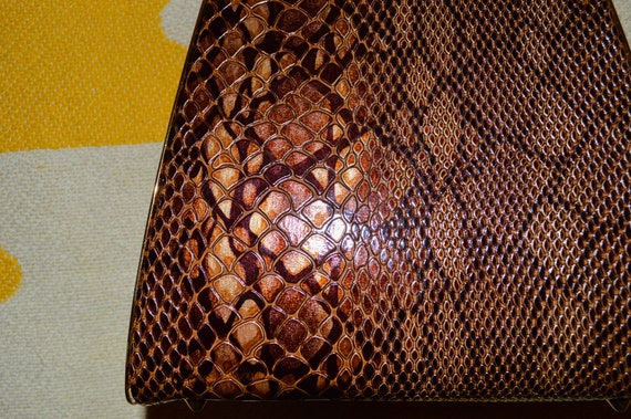 Mini Brown Snakeskin Bag - image 4