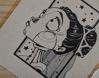 Fine Art Print - Victoria - Corpse Bride - Ink Drawing - Soe - Art
