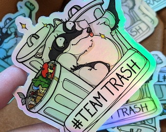 Trash Panda - Raccoon - Sticker - Holosticker - Team Trash - Selfie