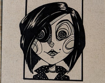 Fine Art Print - Other Mother - Coraline - Ink Drawing - The Beldam - Soe - Art