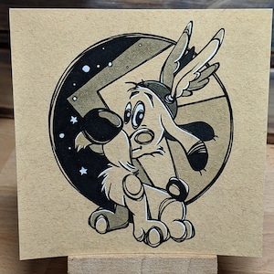 Fine Art Print - Idefix - Ink Drawing - Fanart - Asterix - Soe