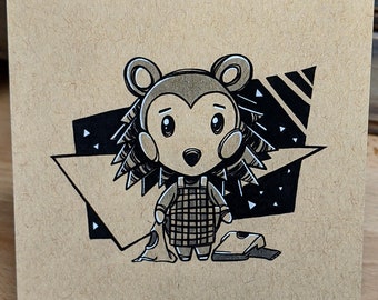 Fine Art Print - Mabel - Ink - Animal Crossing New Horizon - Fanart - Soe