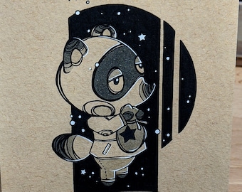 Fine Art Print - Tom Nook - Ink - Animal Crossing New Horizon - Fanart - Soe