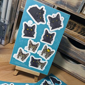 Autocollants - Chats - Nori - Miso - Feuille d’autocollants