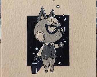 Fine Art Print - Raymond - Villager - Animal Crossing New Horizon - Ink - Fanart - Soe