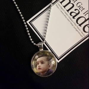 Custom Photo Necklace, Custom Picture Necklace, Customized Photo Necklace, Picture Necklace, Charm, Pendant, Picture Necklace, ROUND
