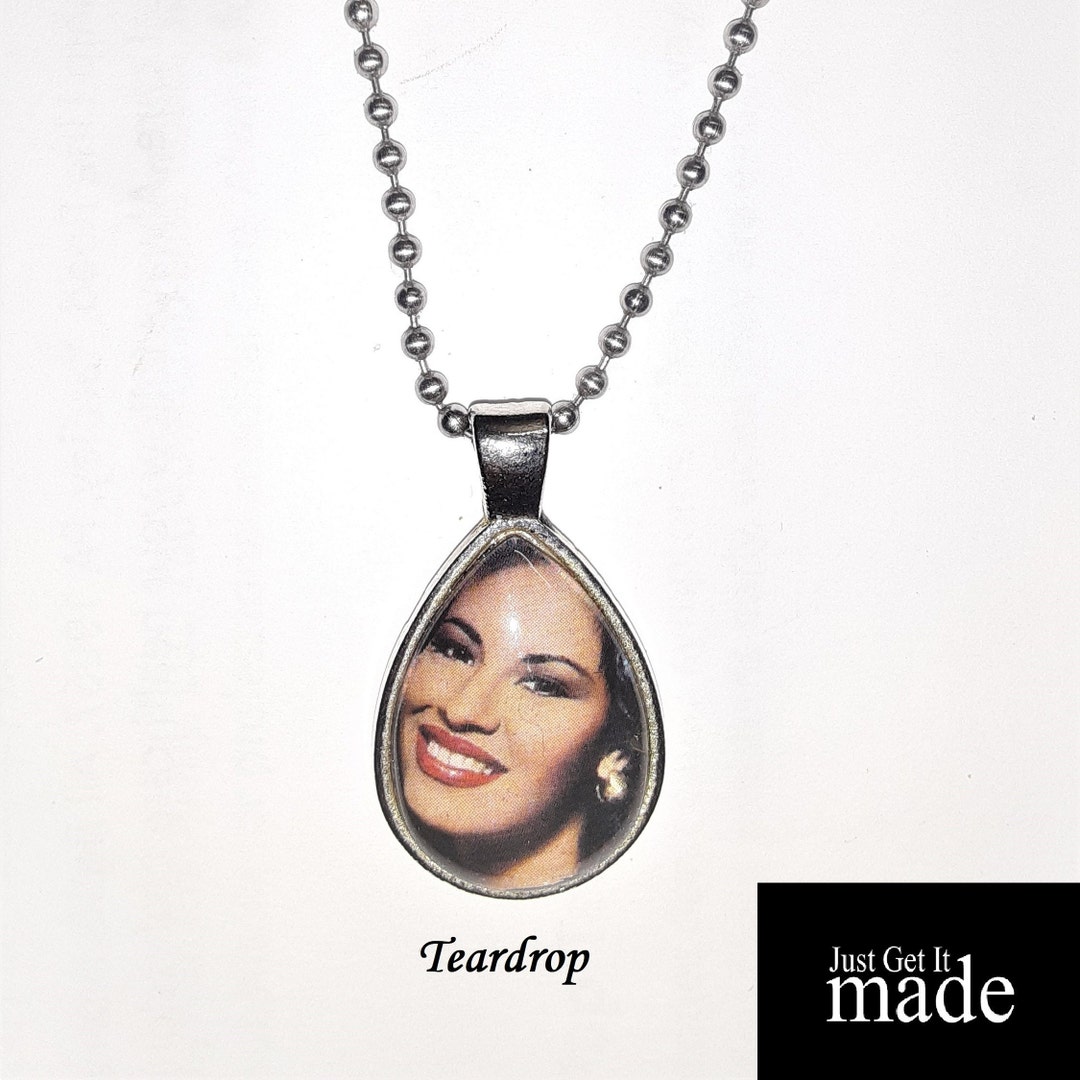 Teardrop Custom Photo Necklace Custom Picture Necklace Etsy