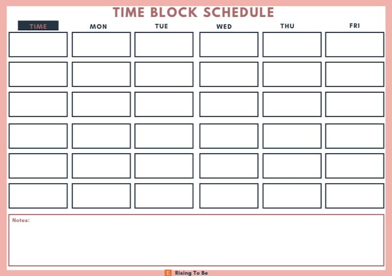 Weekly Planner Editable Time Management Time Blocking Planner Printable Hourly Schedule Time Blocking Printable Hourly Planner