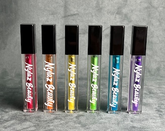 Sheer lip gloss / jelly lipgloss collection / organic lipgloss / clear gloss / rainbow lipgloss