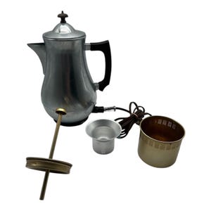 Westinghouse Pressure Flo Coffee Maker Model #HP 81-1 Wood Handle - Tested Works