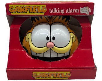 Vintage Garfield Talking Alarm Clock by Sunbeam 1993 887-109 - Brand New