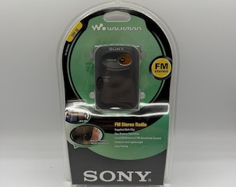Sony SRF-56 Walkman Portable FM Stereo Radio w/ Belt Clip & Headphones - SEALED