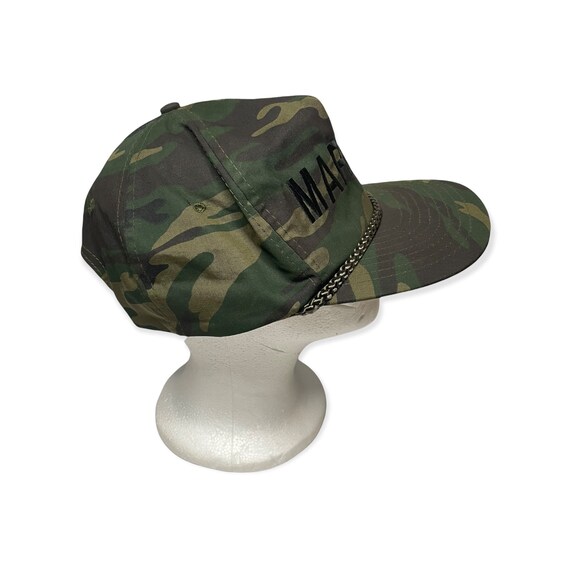 VTG 90s Nissun Marines USMC Army Camo Snapback Ha… - image 3