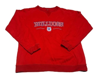 VTG 90s Pro Player Butler Bulldogs NCAA Basketball Red Crewneck Sweatshirt Sz M