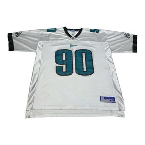 Reebok Corey Simon Philadelphia Eagles Jersey Men XL White Away NFL Football Y2K