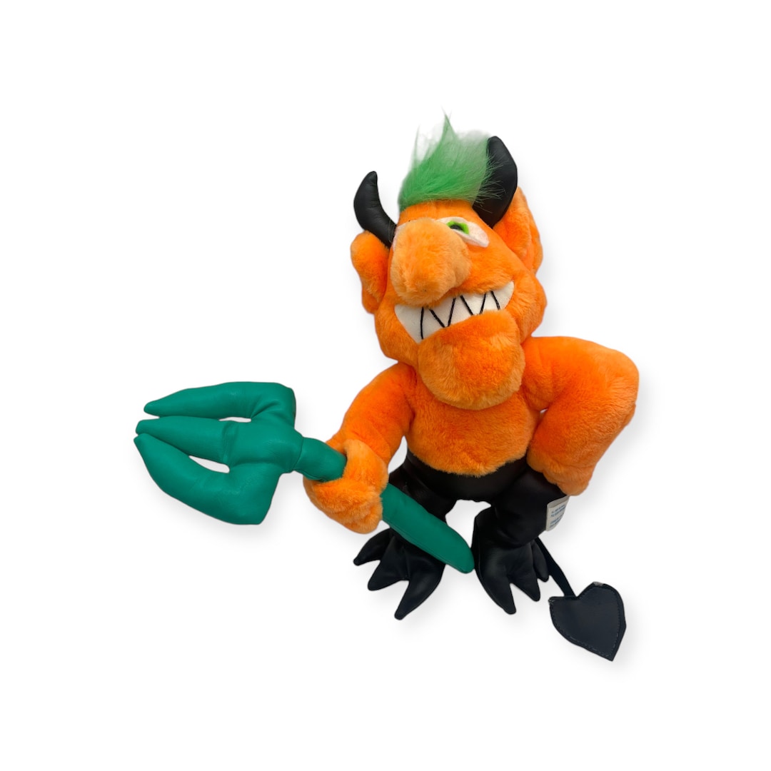 Toy Network Plush Stuffed Devil Halloween Orange Black Etsy
