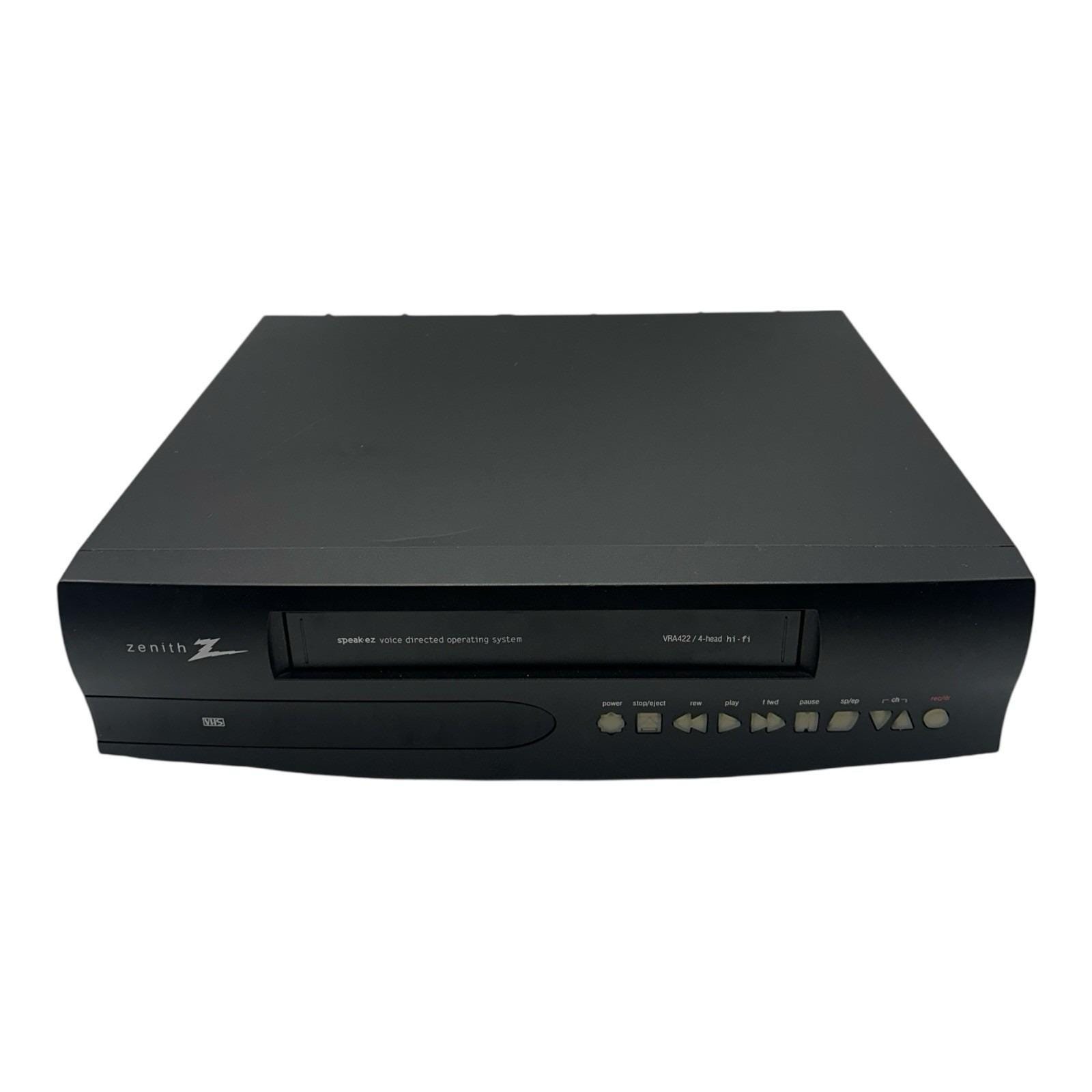Zenith VRA422 Speak-ez VCR 4-head Hi-fi VHS Player Recorder