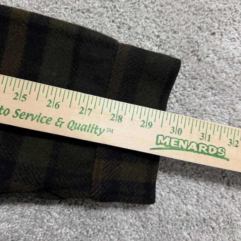 Vintage Pendleton Wool Shirt Jacket Men Sz L Green Plaid Long Sleeve Heavyweight image 10
