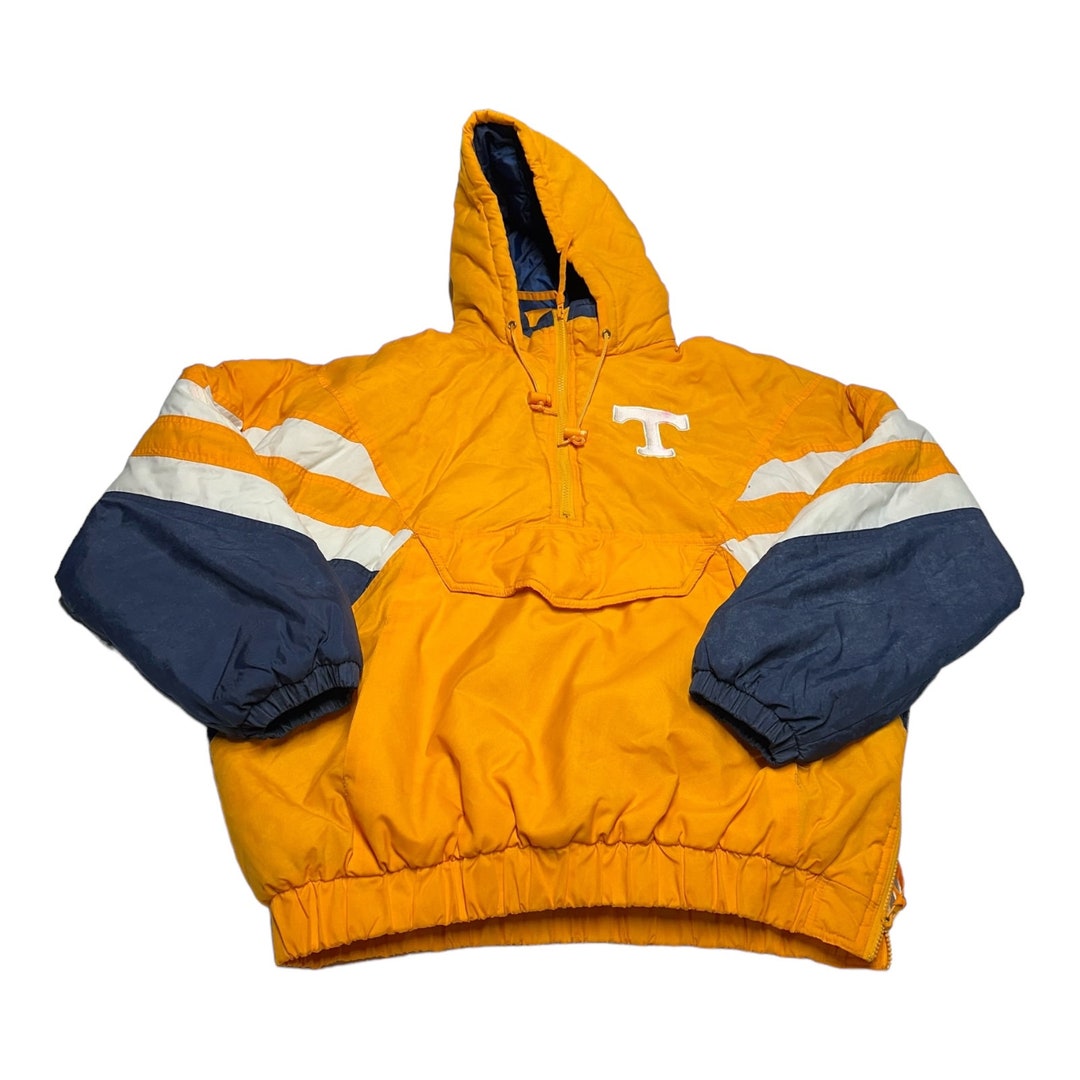 VTG 90s NG Tennessee Volunteers Vols Hooded 1/2 Zip Puffer Jacket
