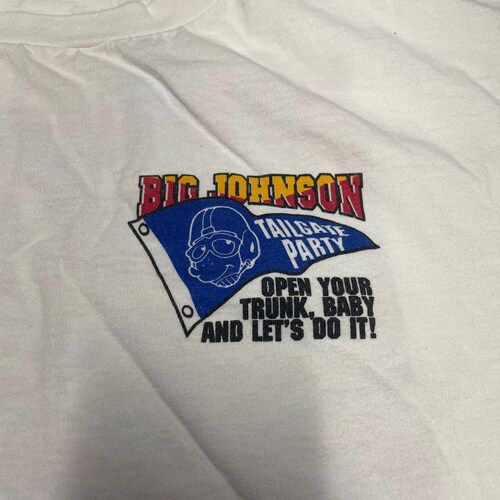 VTG 1999 Big Johnson Tailgate Party Buns orders Meat T-Shirt Double Sided XL