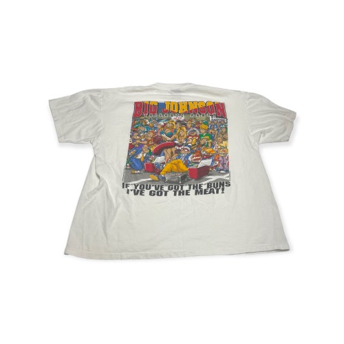 VTG 1999 Big Johnson Tailgate Party Buns orders Meat T-Shirt Double Sided XL