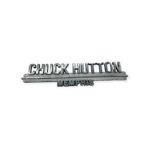 VTG Metal Car Dealership Emblem Chuck Hutton Memphis TN Tennessee