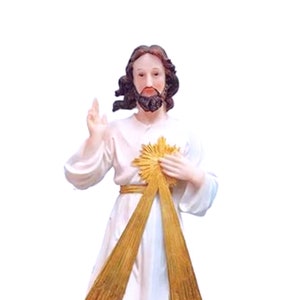 16 Inch Divine Mercy Muur Sculptuur Jezus Hanger Hars Top Op de Wolk, Escultura De Jesus De Pared 16" De La Divina Misericordia Resina