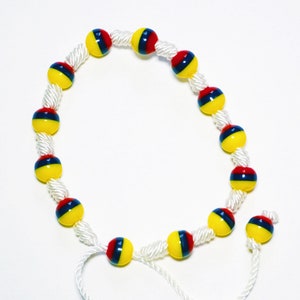 Colombian Handmade Bracelet Beaded Tricolor Handcrafted Beadwork Gift for her Gift for Men  Brazalete Tipico Unisex Joyeria Waterproof