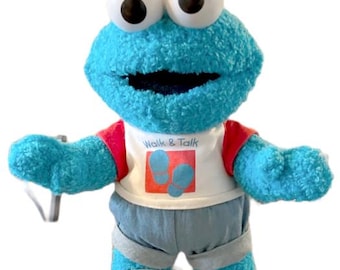 【希少】レトロ　おしゃべり　エルモ ぬいぐるみ ヴィンテージ　セサミストリート SESAME STREET - 90s エルモ パペット ぬいぐるみ TYCO