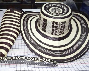 Handgjord colombiansk Sombrero Vueltiao hatt, Caña Flecha