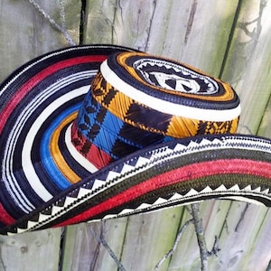Colombian Handmade Colored Hat Sombrero Sinuano vueltiao Caña Arrow 19 Laps Vueltas Hat Men Women Special Gift for All Ages and Occasions