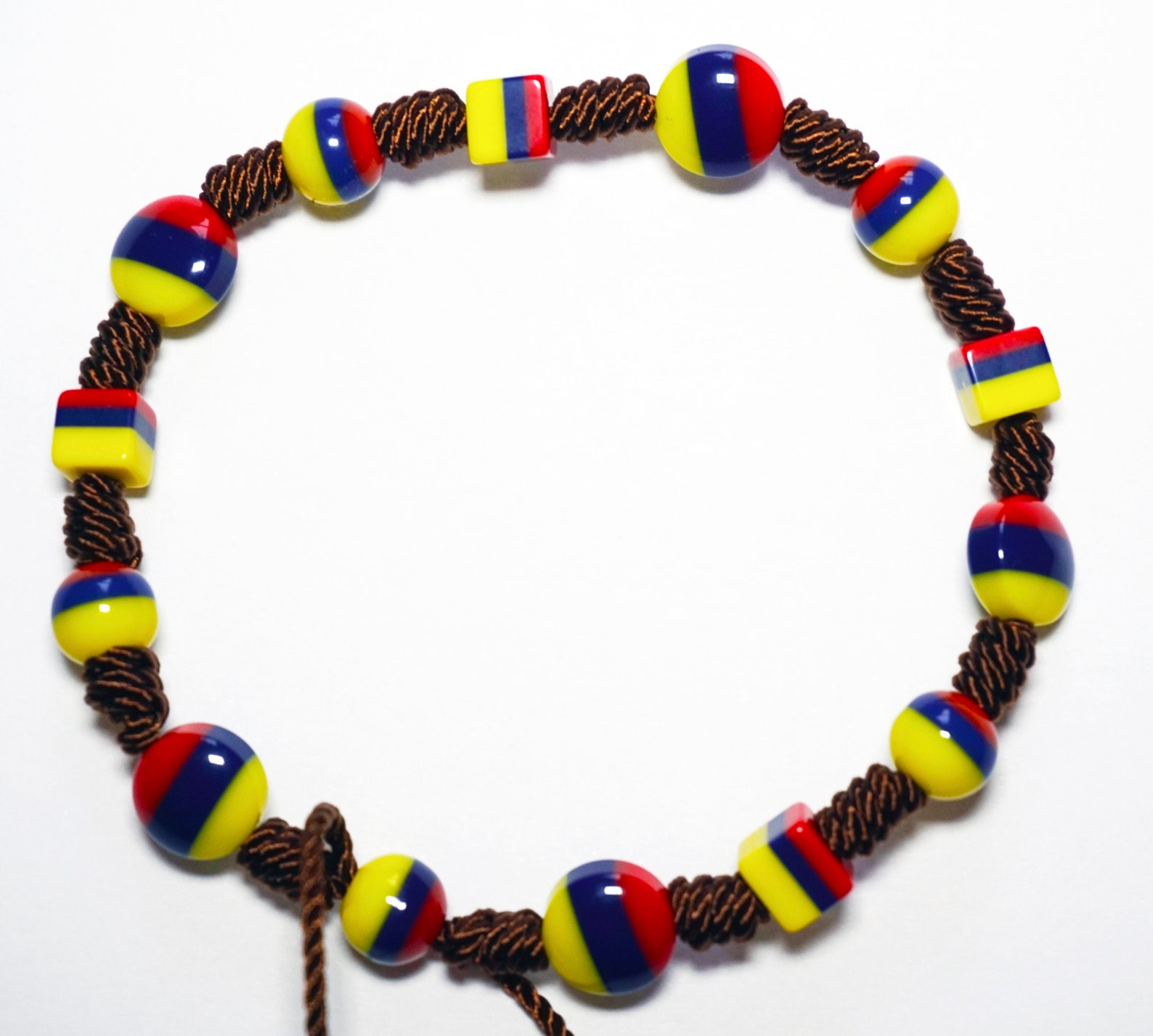 Colombiana hecha a mano mezcla pulsera con cuentas tricolor Etsy