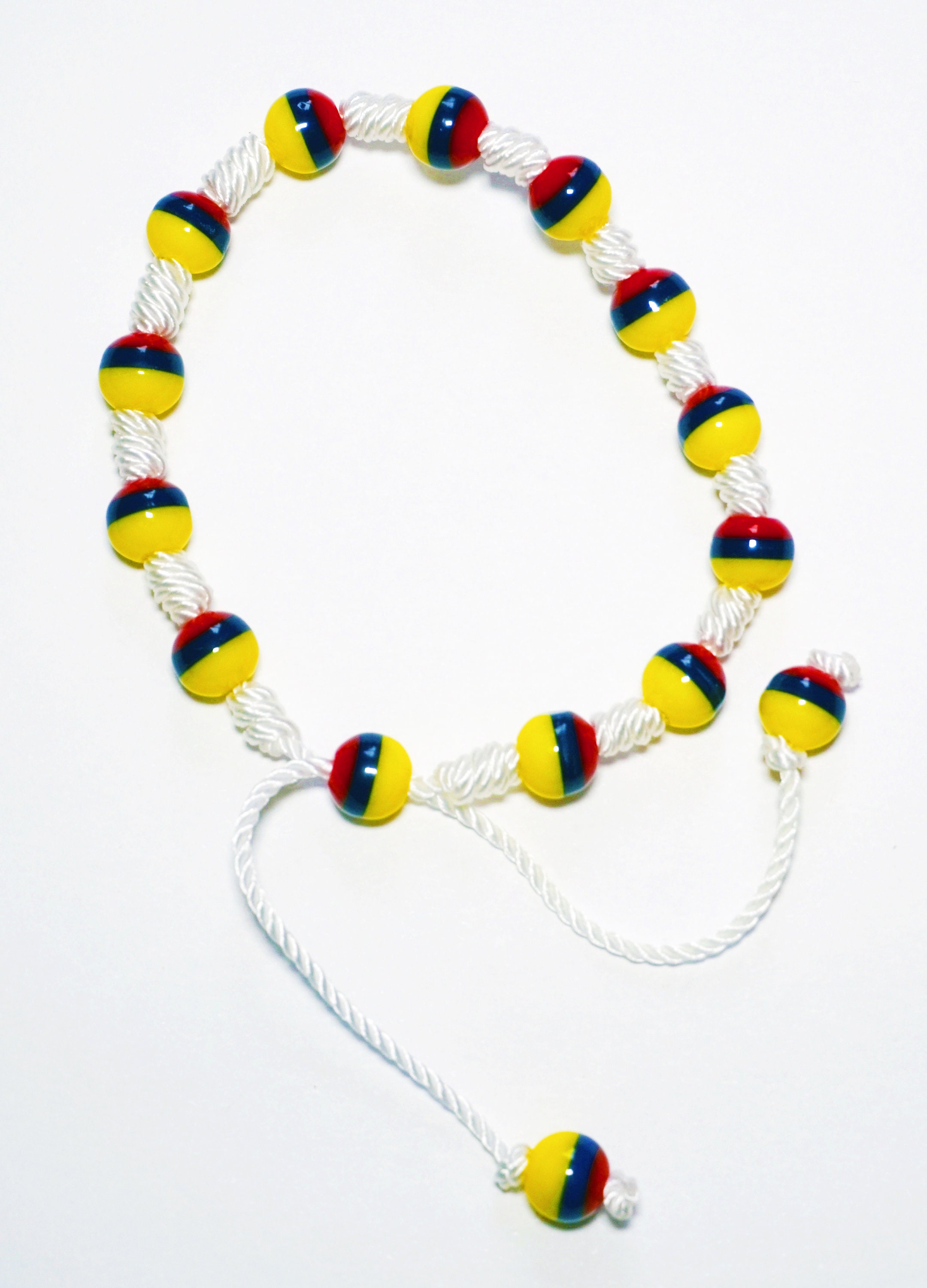 Kolumbianische Handgemachtes Armband Tricolor Handarbeit Perlenarbeit Geschenk für Sie Geschenk für Männer Brazalete Tipico Unisex Joyeria Wasserfest