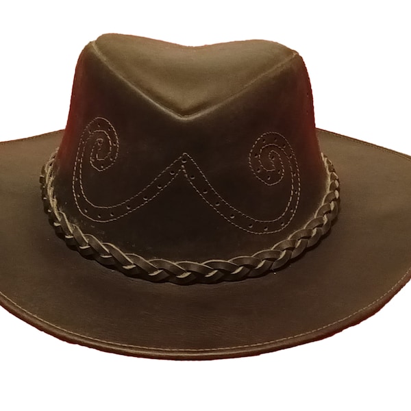 Leather Cowboy Hat - Etsy