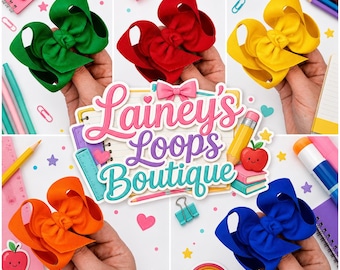 Lainey's Loops School 6Pk / bundle of hairbows/ boutique bows DEAL