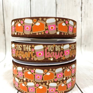 Basic season USDR ribbon/ pumpkin pie spice ribbon/ coffee ribbon us designer ribbon for hairbows (Sold per yard)