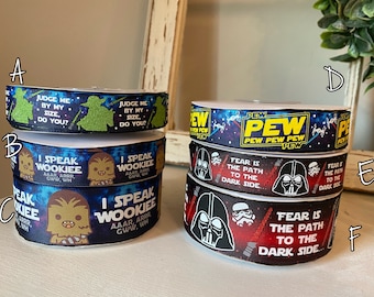 Galaxy inspired, movie USDR, US designer ribbon, for hairbows, DIY, star ribbon (Sold per yard)