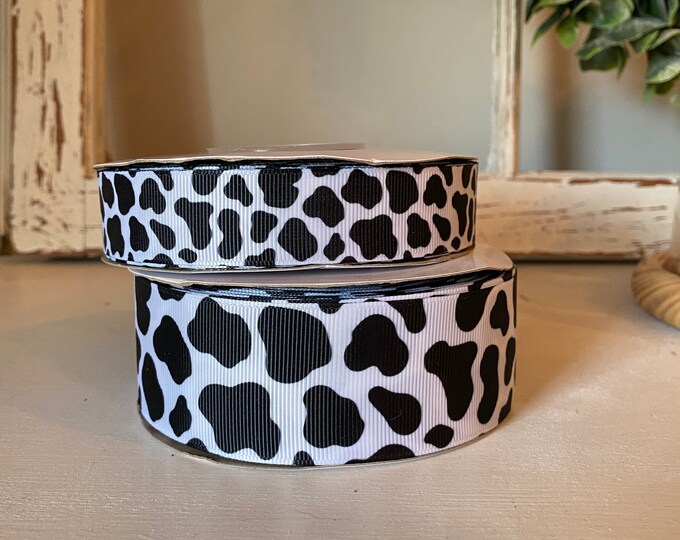Cow Ribbon Cow Print Ribbon, Cow Print USDR, Us Designer Ribbon, Farm Animal Bows ...