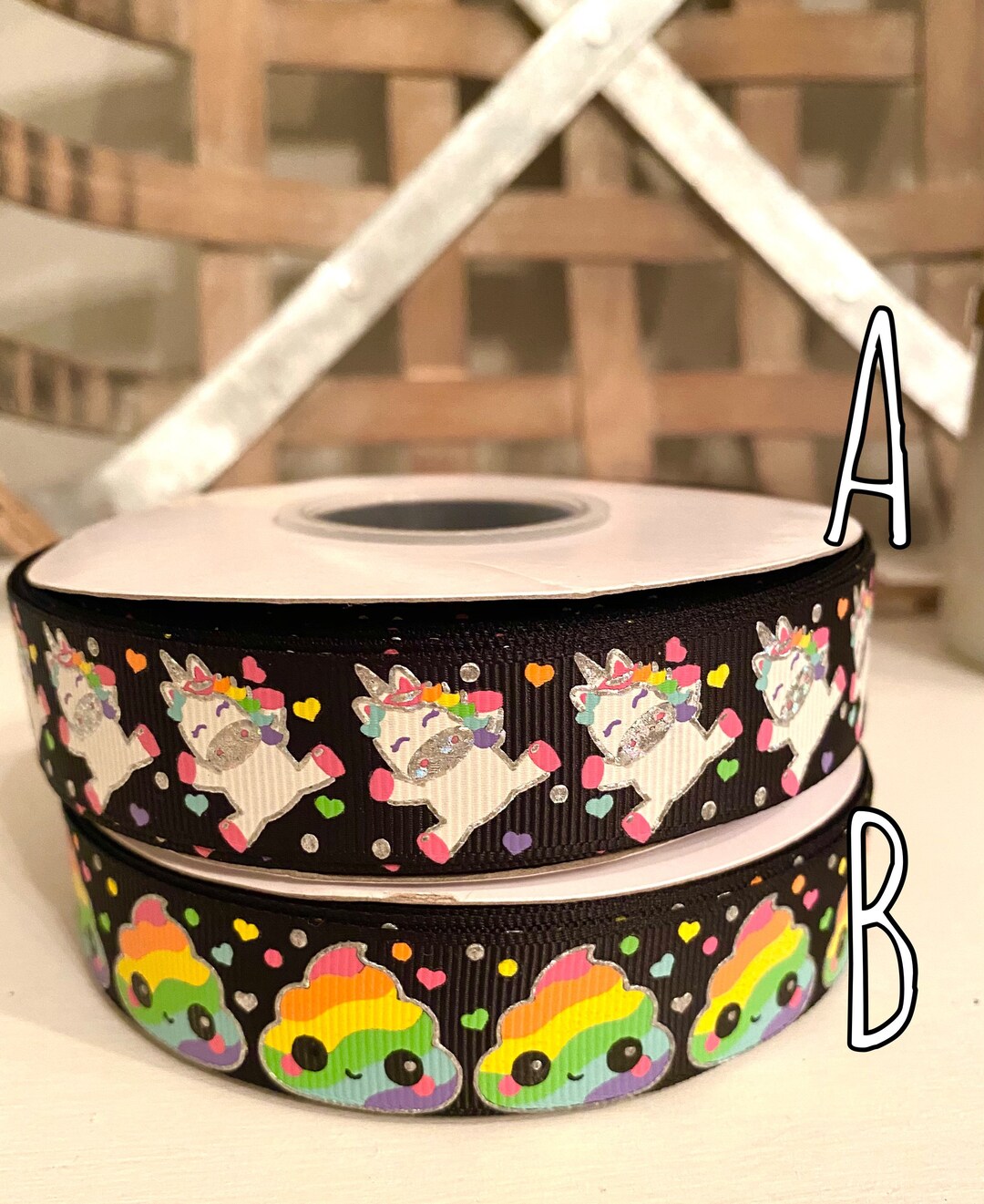 Unicorn, Poop Rainbow USDR, Ribbon for Hairbows (sold per Yard) - Etsy
