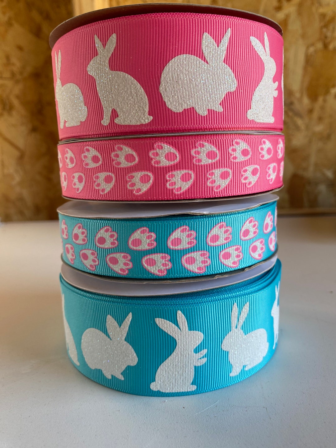 Easter Bunny USDR, Glitter Bunny Ribbon, US Designer Ribbon, Hairbows ...
