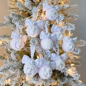 Pink Christmas Ornament Set Angel Pink Baubles Decor Set Tree - Etsy