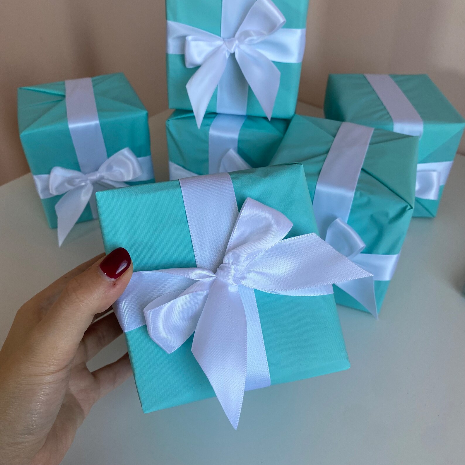 Christmas Tree Bow Light Aqua Blue Satin Bow Crystal Decor Etsy