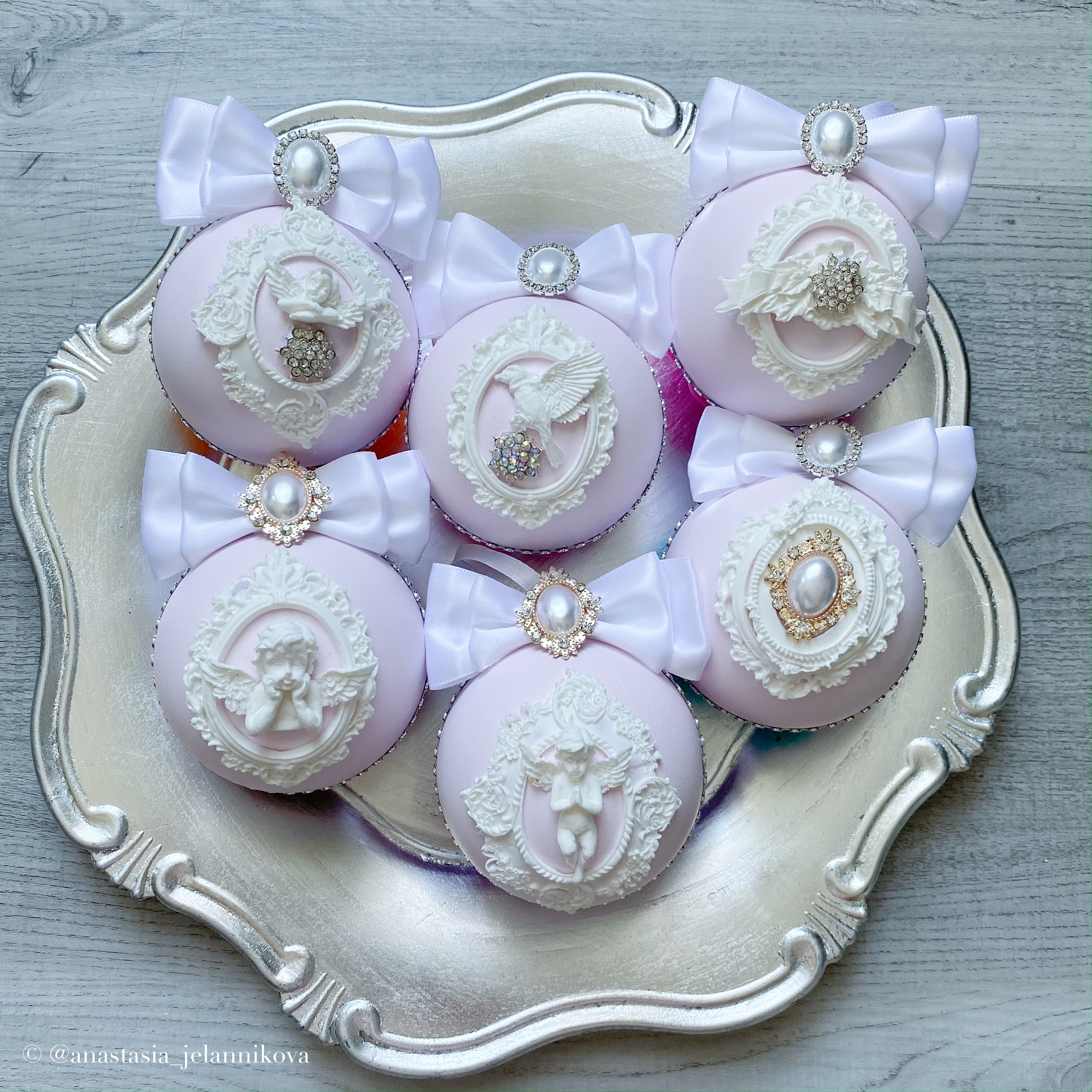 Light Pink Christmas Ornaments 