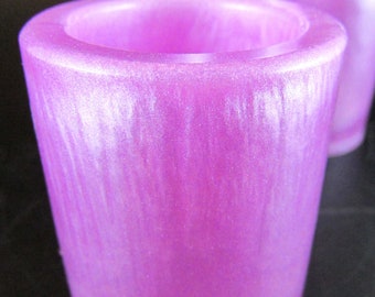 Decorative Resin Shot Glass Shotglass Opalescent Green /& Purple Toothpick Holder