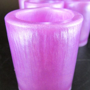 Decorative Resin Shot Glass Shotglass (Toothpick Holder) - Opalescent Hot Pink/Purple