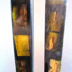 Hybrid Pen Blanks - Stabilized Cholla Cactus set in Opalescent Gold & Translucent Black Alumilite ACC Resin