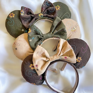 Neutral Corduroy Mouse Ears - Mix & Match Beige, Dark Brown, Army Green Minnie Ears