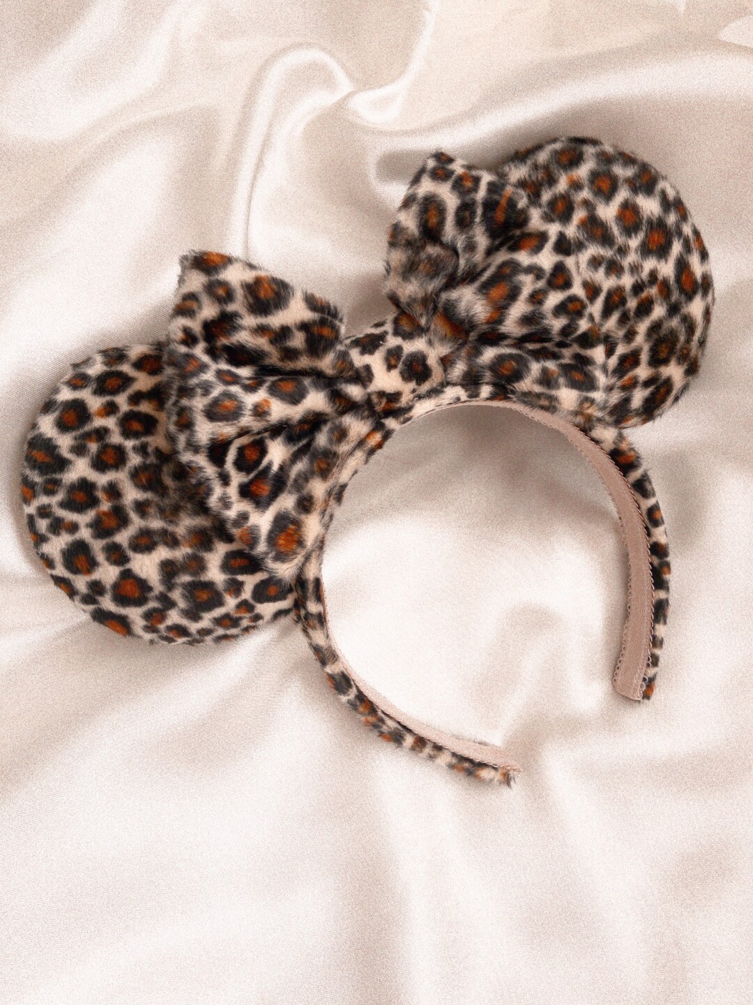 Cheetah Print Mouse Ears Faux Fur Minnie Ears Leopard Animal Print Ears ...